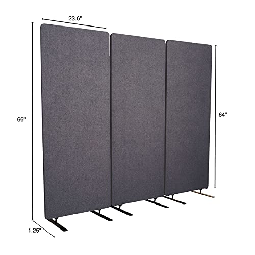 Stand Up Desk Store ReFocus Freestanding Noise Reducing Acoustic Room Wall Divider Office Partition