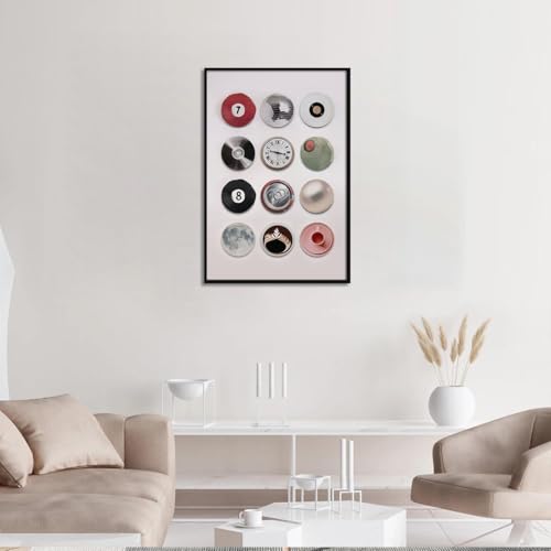 Colorful Vintage Disco Ball Canvas Wall Art