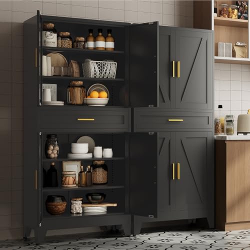 71 "Farmhouse Metal Filing Cabinet with a Drawer and 4 Adjustable Shelves