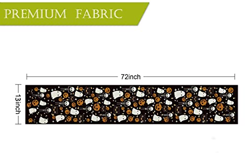 Halloween Table Runner Black Cat Pumpkins Seasonal Kitchen Dining Table Home Outdoor Party Decorations