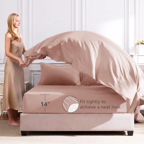 Queen Comforter Set 88"x88" Dusty Pink