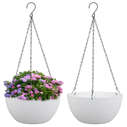 10 inch Hanging Planters for Indoor Outdoor Plants (2 Count)