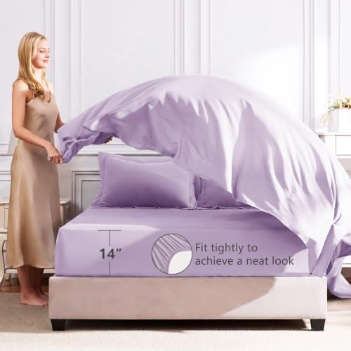 Full Comforter Set 82"x86" Light Purple