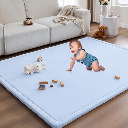 Baby Play Mat for Floor Nursery Rug Muscle Area Playroom Rug Elastic Foam 59x79" Playpenmat Elastic Foam 1.3" Thick Crawling Mat for Babies