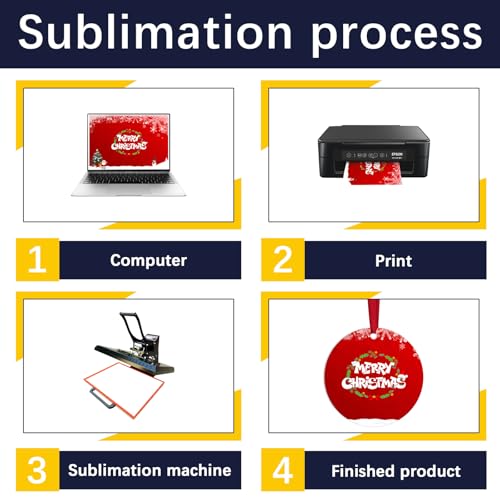 36 pcs Metal Sublimation Ornament Blanks (36 Count)