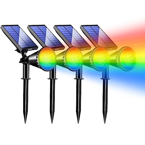RGB Solar Spot Lights Outdoor Waterproof (4 Count)