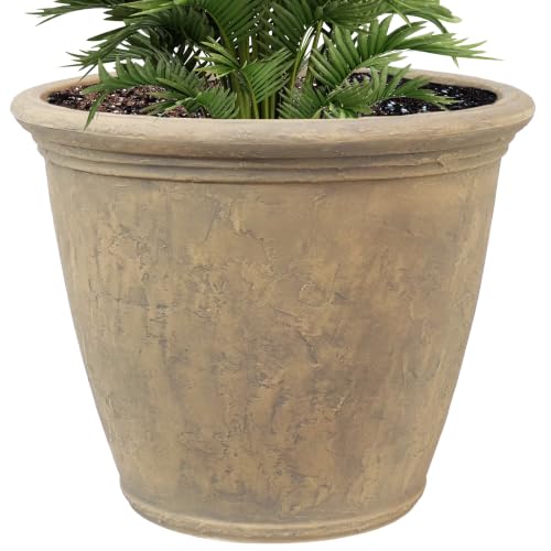 Sunnydaze Anjelica 24'' Large Plastic Planter Pot for Plants