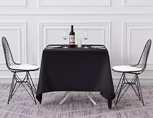 Small Black Square Tablecloth 52x52 Inch