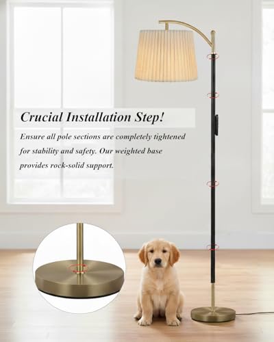 Floor Lamp with Remote for Living Room