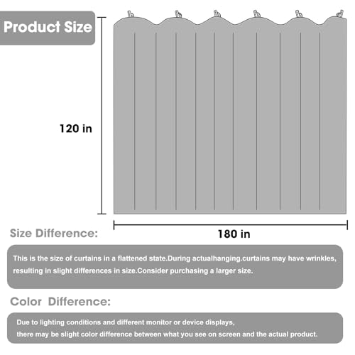 Room Divider Blackout Curtain Track Curtains Wall Dividers Panels Screen for Living Rooms Bedroom Office Privacy Partition Separation