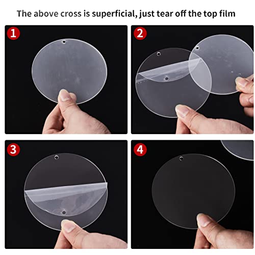 Acrylic Clear Ornament Circle Blanks (50 Count)