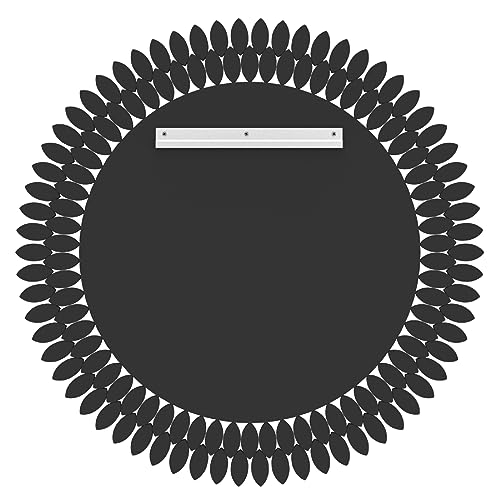 32" Jeweled Luxury Round Decorative Wall Mirror