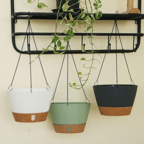 2 Pack 10 Inch Hanging Planters for Indoor Plants (72 Count)