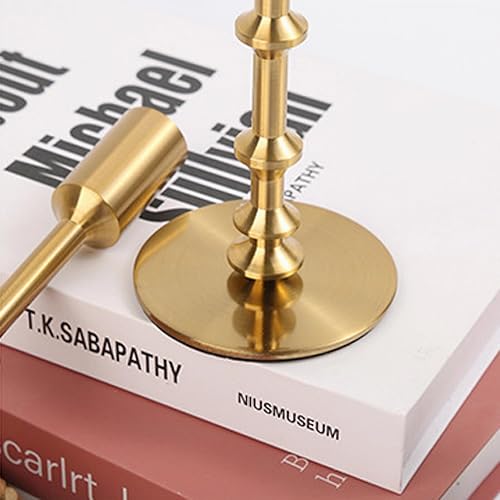 Gold Modern Candle Holders with a Brushed Metal Design (3 Count)