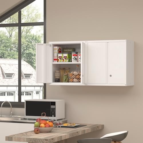 Wall Cabinet Metal Storage Cabinet with 2 Doors