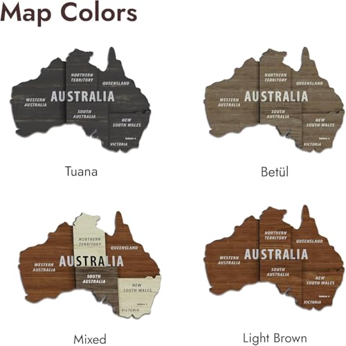 Multilayer 3D Wooden World Map