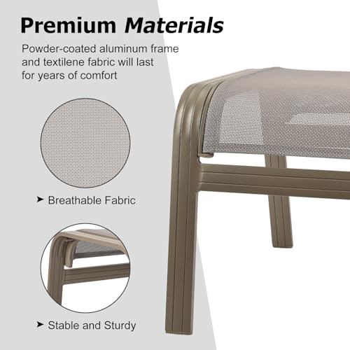 Outdoor Ottoman Patio Footstools (2 Count)