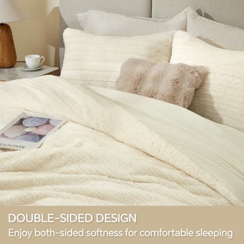 Faux Fur Queen Comforter Set