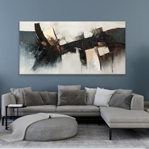 Large Abstract Wall Art For Living Room Prints Artwork Abstract Canvas Art Wall Decor Black Wall Art Modern Painting Print Picture For Hotel Office Home Artwork 29x58 Inch