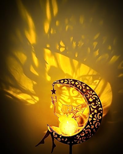 Solar Fairy Moon Garden Stake Light