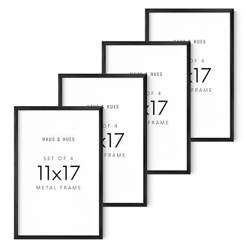 11x17 Black Metal Picture Frames (4 Count)