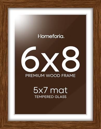 6x8 Brown Oak Picture Frame