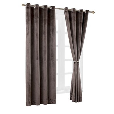 Set of 2 Blackout Velvet Drapes Room Darkening Curtains Panel Grommet Drapery (2 Count)