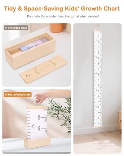 Growth Height Chart for Kids with Keepsake Box
