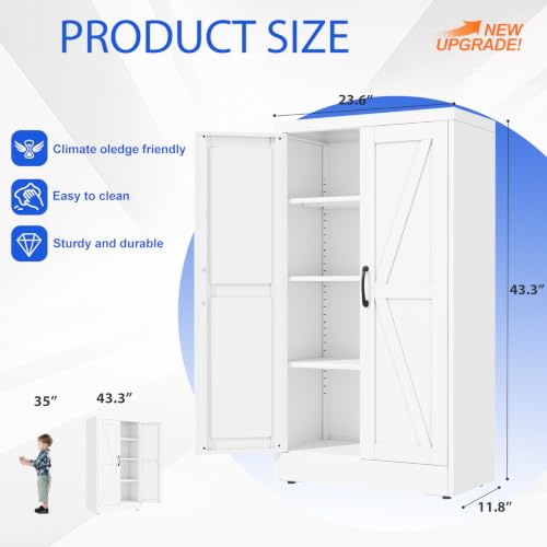 43.3'' Tall Kitchen Pantry Cabinet