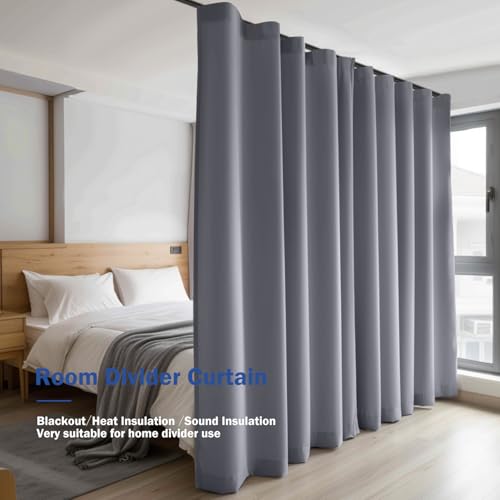 Room Divider Blackout Curtain Track Curtains Wall Dividers Panels Screen for Living Rooms Bedroom Office Privacy Partition Separation