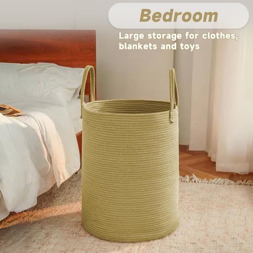 100L Cotton Rope Laundry Basket Hamper
