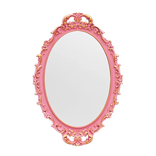 Vintage Decorative Pink Framed Mirror