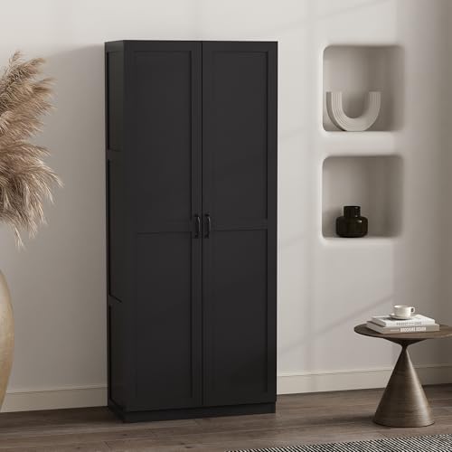 Cornelia Modern Tall Storage Cabinet with Doors and Adjustable Shelves 1.0