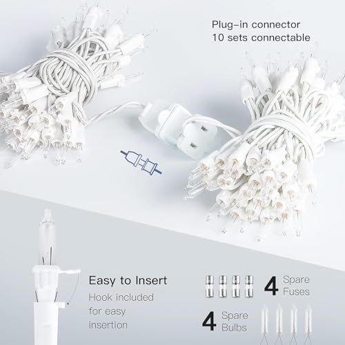 Clear Warm White Christmas Mini Lights (50 Count)