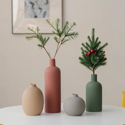 Modern Ceramic Vase Set (4 Count)