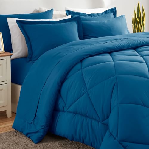 King Comforter Set 102"x90" Teal