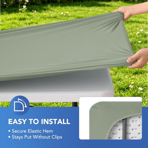 Fitted Tablecloth for 8 Foot Rectangle Tables (4 Count)