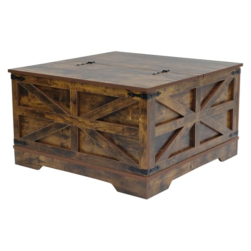 Brown Coffee Table with Storage