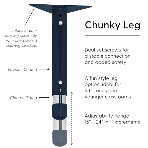 FDP 24" x 60" Rectangle Table with Chunky Legs