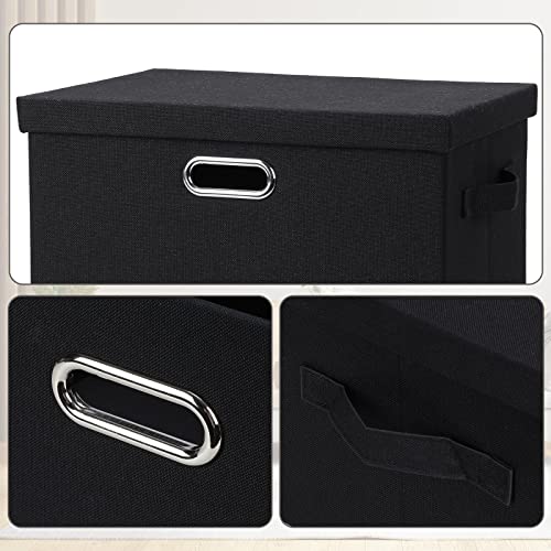 Large 17" 36 Quart Collapsible Stackable Storage Bins with Lids (5 Count)