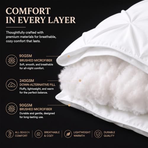 Twin XL Comforter Set White
