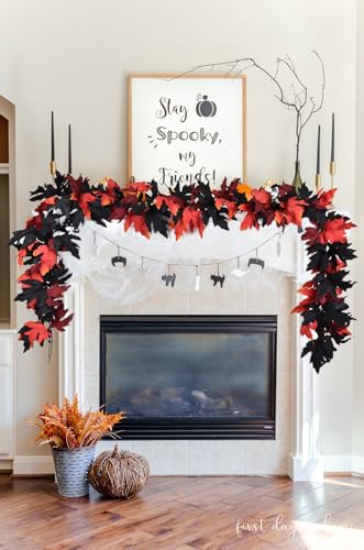 2 Pack Halloween Fall Maple Garland (11.8 Foot)