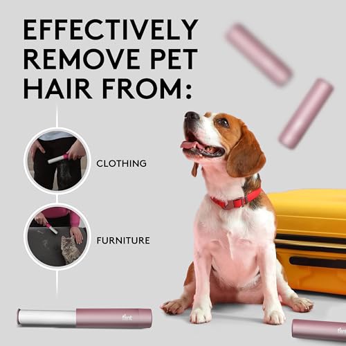 Rose Gold Retractable Mini Lint Roller with 90 Extra Sticky Sheets
