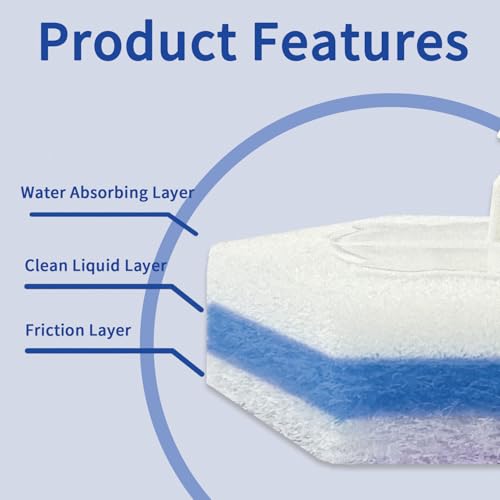 Disposable Toilet Wand Refills 100 Counts Blue Replacement Heads Compatible with Clorox Wand 3D Spiral Disposable Bathroom Cleaning Pads
