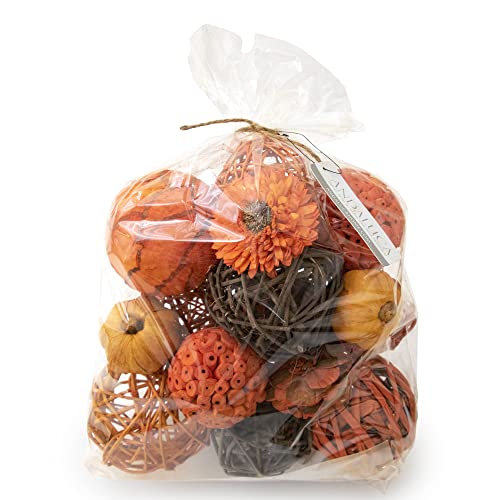 Orange Decorative Vase Filler Bag with Mini Pumpkins