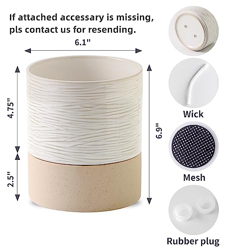 Ceramic Self Watering Plant Pot for Indoor Plants