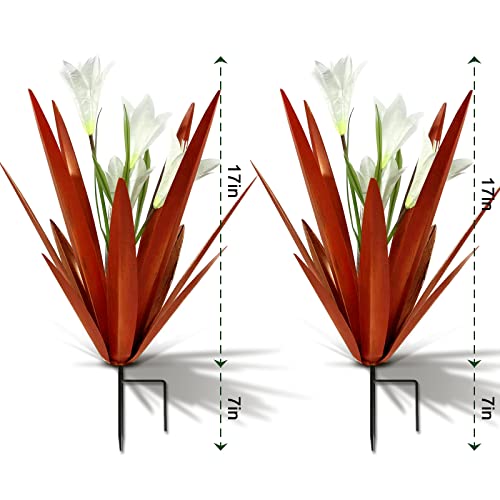 Metal Agave Plant Outdoor Decoration Lily Mexican Yard Art Garden Statue