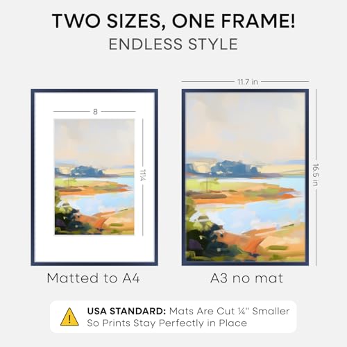 A3 Blue Picture Frame (2 Count)