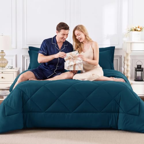Full Comforter Set 82"x86" Lyons Blue
