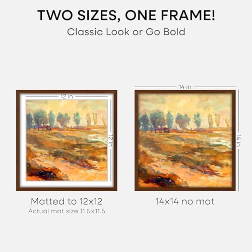 14x14 Brown Oak Picture Frame